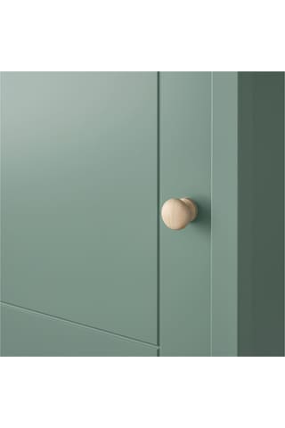 Olderdalen Komodin, Yeşil, 47x43 Cm Masif Ahşap Modern