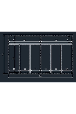 75x45 Cm Ayfiwood Ahşap Kaşıklık Çekmece İçi Kepçe Maşa Ve Servis Gereçleri Düzenleyici Organizer