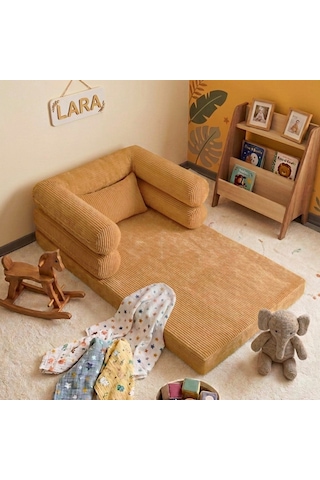 Miniwood Montessori Yatak Oyun Alanlı Bebek Yer Yatağı Sünger Çocuk Karyola 101 x 150 CM
