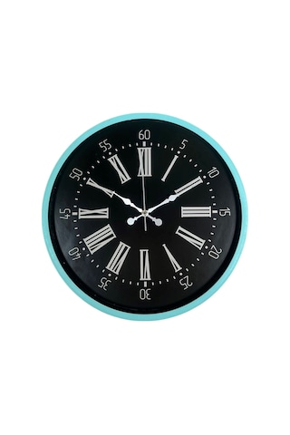 Zentime 36 Cm Turkuaz Dekoratif Duvar Saati çok Renkli