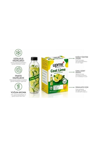 Upme Cool Lime Limon Aromalı İçecek Tozu 10'lu Paket Vitamin C Stevia Doğal Aroma 10 G