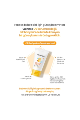 Bebek Ve Çocuklar İçin Mineral Filtreli Güneş Kremi Atopalm Zinc Mild Up Sun Cream Spf50+ Pa++++