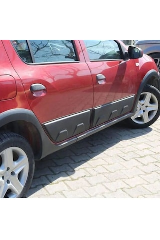 Dacia Sandero 2012 2013 2014 2015 2016 2017 2018 Uyumlu Kapı Koruma Premium Dodik Seti Siyah 4 Parça Glz01030361