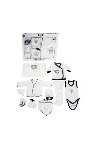 Hastane Çıkışı 10 Parça Siyah Taşlı Erkek Bebek Giyim Siyah