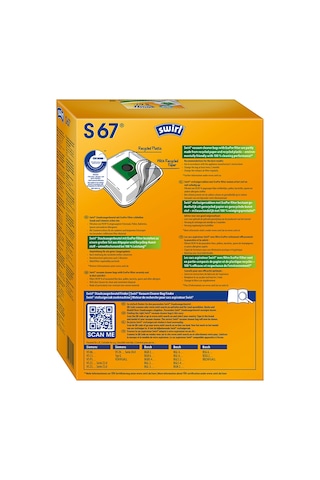 Swirl S67 Ecopor Siemens ve Bosch Uyumlu Elektrikli Süpürgeler için Elektrikli Süpürge Toz Torbası