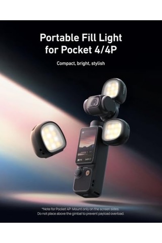 Telesin Osmo Pocket 4 İçin Dolgu Işığı 2'li Set