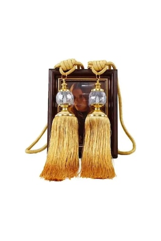 Hfambition Perde Bağlama Püsküllü Takım 2 Parça - Plastik Ve Polyester, 66 Cm Uzunluk