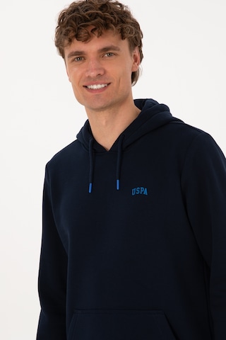 U.S. Polo Assn. Erkek Regular Fit Kapüşonlu Şardonlu Lacivert Basic Sweatshirt 50315582-VR033