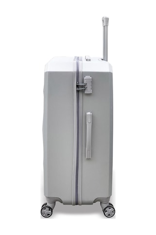 Coral High Diamond ABS Gümüş Büyük Boy Valiz 16618