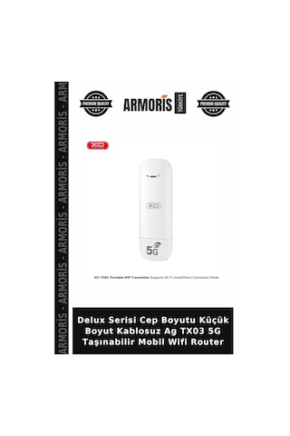 Delux Serisi Cep Boyutu Küçük Boyut Kablosuz Ag Tx03 5g Taşınabilir Mobil Wifi Router
