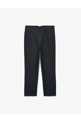 Koton Slim Fit Düz Kısa Paça Cigarette Pantolon Lacivert 7wak40037uw