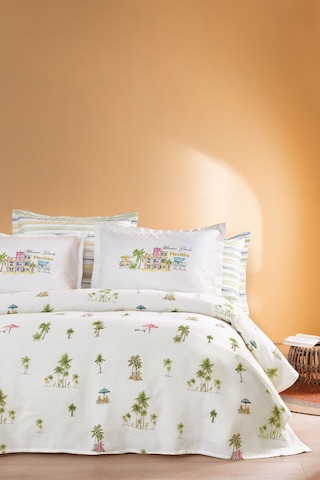 Yataş Aria Çift Kişilik Pike Takımı - Mavi