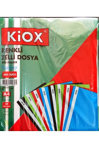 3 Paket Kiox Yeşil Renk Telli Dosya 50 Li Paket Toplam 150 Adet