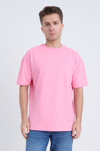 Velvoria Unisex Oversize Basic Pembe T-shirt
