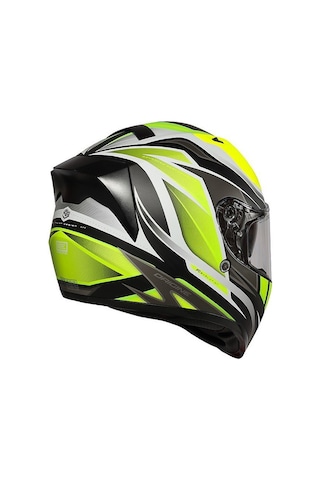 Strada Revolutıon Fluo Kapalı Kask Siyah - Sarı