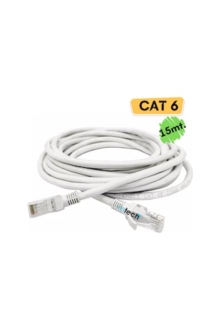 Vetech CAT6 15 MT Lan Ethernet Kablosu Fabrikasyon İnternet Kablo