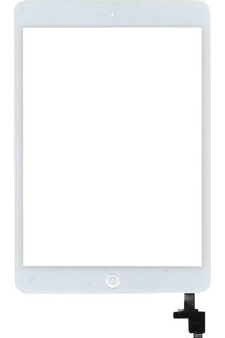 Apple Uyumlu iOS iPad Mini A1432 Butonlu Dokunmatik Beyaz