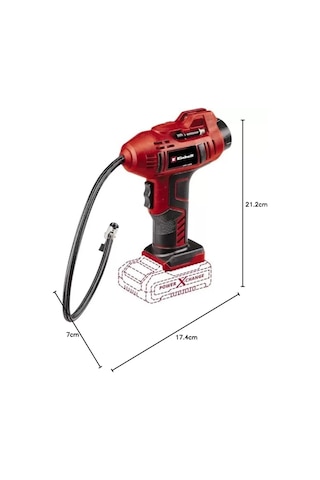 Einhell Ce-cc 18 Li Tek Akülü 4.0 Ah Akülü Oto Hava Kompresörü 2071010 Kırmızı