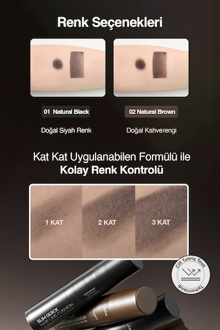 Suya Ve Tere Dayanıklı, Saç Cushion Topik + Fırça Dashu Daily Slim Quick Hair Line Cushion Black