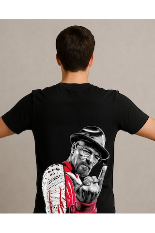 Hugo Boss Heisenberg Baskılı T-shirt Siyah