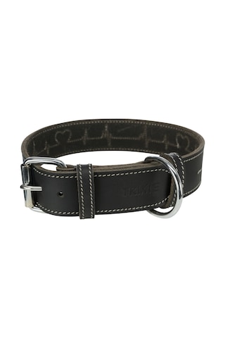 Trixie Köpek Boyun Tasması, Kalın Deri, L-XL:55-65cm/40mm, Siyah