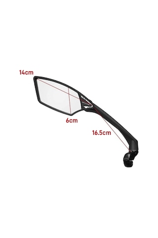 Meachow Me009-b Mavi Lens Sol Bisiklet Aynası Siyah