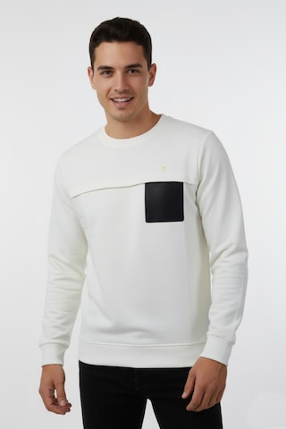 Baglan Erkek Mevsimlik Sıfır Yaka Sweatshirt Bgl-st04864 Ekru
