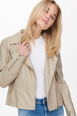 Only Kadın Krem Onlgemma Faux Leather Biker Deri Ceket 15153079 001