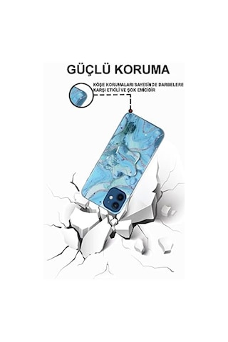 Apple İphone 11 İle Uyumlu Kapak Mermer Desenli Pop Socketli Silikon Kılıf - Beyaz 50 x 22