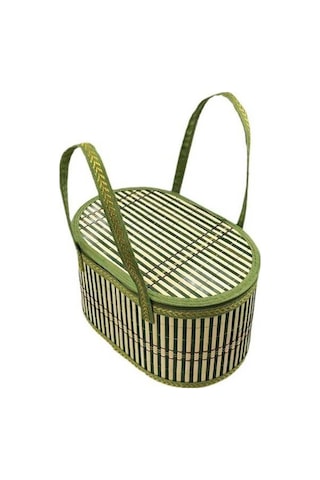 Pazly Suntek Sepet Kek Ekmek Dokuma Bambu Aperatifler Zu Çok Renkli