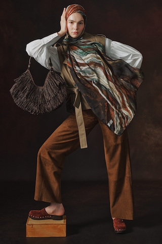 Defacto Fresh Scarfs X Defacto Ocean Batik Keten Karışımlı Şal I1749ax26smkr1 Çok Renkli-kr1
