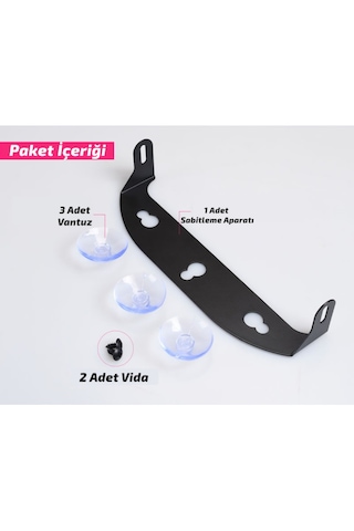 S6 Cam Içi Vantuzlu Polis Çakar 6 Ledli Kırmızı Mavi 12 Mod Çakm