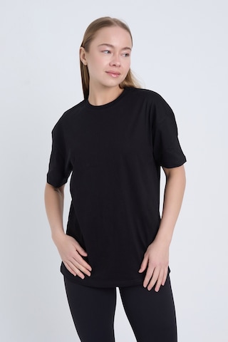 Velvoria Unisex Oversize Basic 3'lü Siyah Bej Pembe Renk T-shirt Çok Renkli9