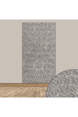 Tink 3d Kendinden Yapışkanlı Akustik Keçe Panel Leopar Desenli 52x98 Cm 2 Adet 1 M² Gri