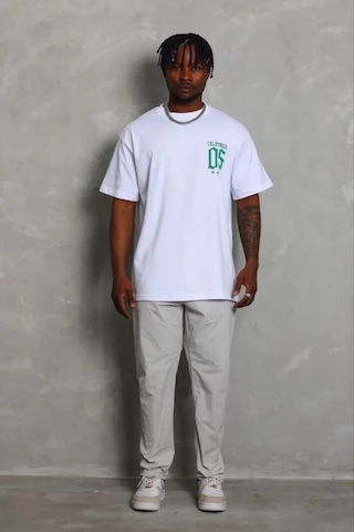 Modi Erkek Baskılı T-shirt Kısa Kol Bisiklet Yaka Regular Fit Rahat Kalıp Günlük Tişört - Beyaz - Mymg185475
