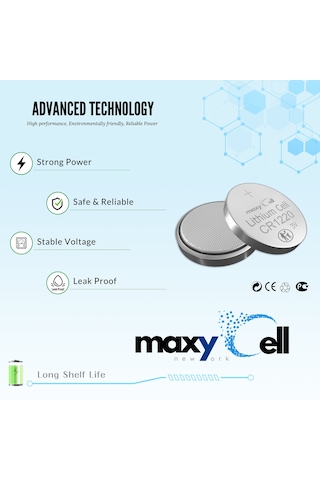 Maxycell 6 Adet Cr1220 Dl1220 1220 Lır1220 3v Maxycell Lityum Pil Lityum Düğme Pil