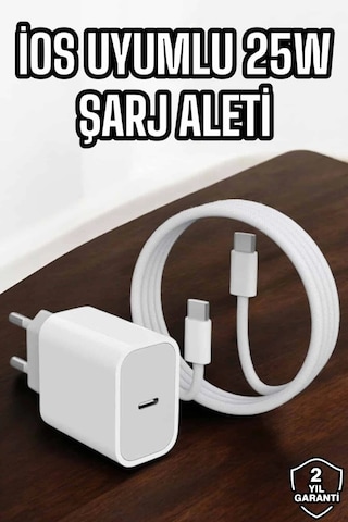 Şarj Aleti İos 15/15 Pro Max Uyumlu Şarj Adaptörü Ve Kablosu 81497550