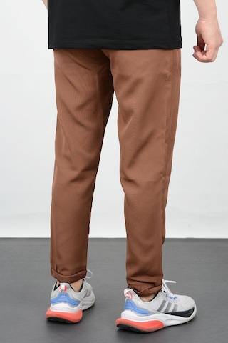 Edwoxmen Erkek Slim Fit Beli Lastikli Double Paça Jogger Pantolon Kahverengi Edw073-kahverengi Kahverengi