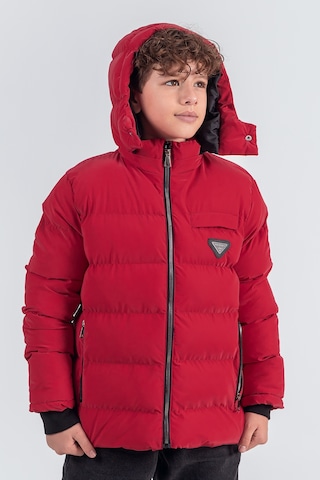 Pina Kids Nova Kumaş Kapüşonlu Erkek Çocuk Kışlık Mont Km2509 Kırmızı