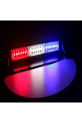 Çakar Lamba 13 Fonksiyonlu 18 Led 12V Kırmızı-Mavi-Beyaz Lapa53 N11.45