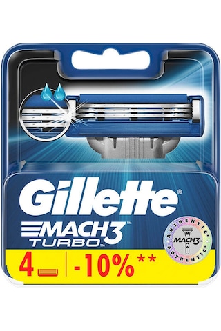 Gillette Mach3 Turbo Yedek Başlık 4'lü