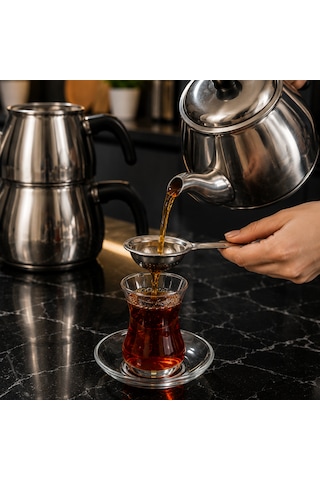 Porsima Paslanmaz Çelik Çay Süzgeci - 12cm
