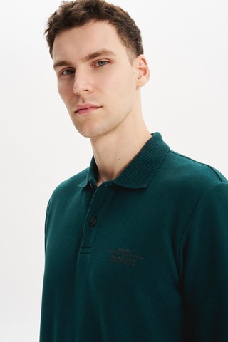 AR-MA Arma Erkek Regular Fit Selanik Kumaş Polo Yaka Sweatshirt Düğmeli, Pamuk Polyester Karışımlı %65 Pamuk %35 Polyester K30564699102 Yeşil