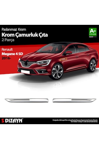 S-Dizayn Renault Megane 4 Krom Çamurluk Sinyal Çıtası 2 Prç. 2016