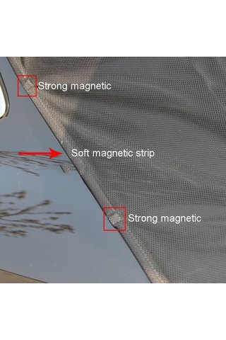 Dancemonkey Araba Bagaj Kapağı Anti-sivrisinek, 156x150 Cm, Manyetik Güneş Koruyucu Cibinlik