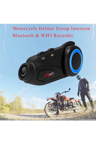 ElectroNaz Kask Bluetooth Kulaklık Motosiklet Maxto M3 Kameralı Intercom