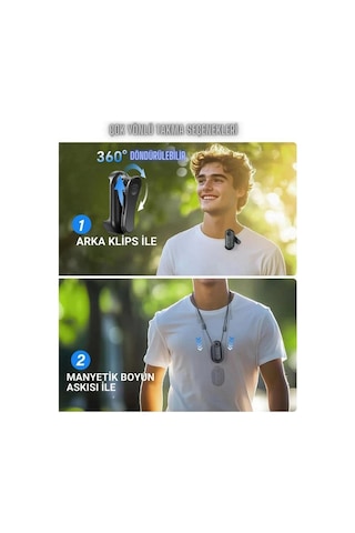 Vtn-11 Mini 4k Aksiyon Vücut Kamerası Giyilebilir Video Kaydedici 32gb Hafıza Kartı Hediyeli Siyah