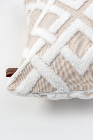 Jakarlı Kırlent 50x50 Cm Mila Bej