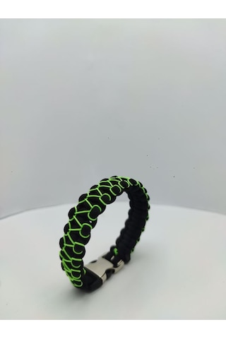 Paracord Bileklik Yeşil Desen Yeşil