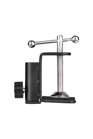 Ruicoo Mikrofon Kolu Tutucu, Alüminyum Altyapı, 5cm Kalınlığa Kadar Masaya Sabitlenir, Çizik Koruyucu Pad, Canlı Yayın Ve Öğretim İçin Uygun